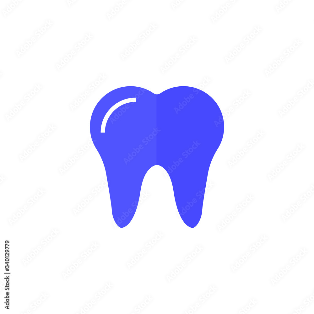 tooth icon vector flat design isolated on white background tooth icon vector flat design isolated on white background