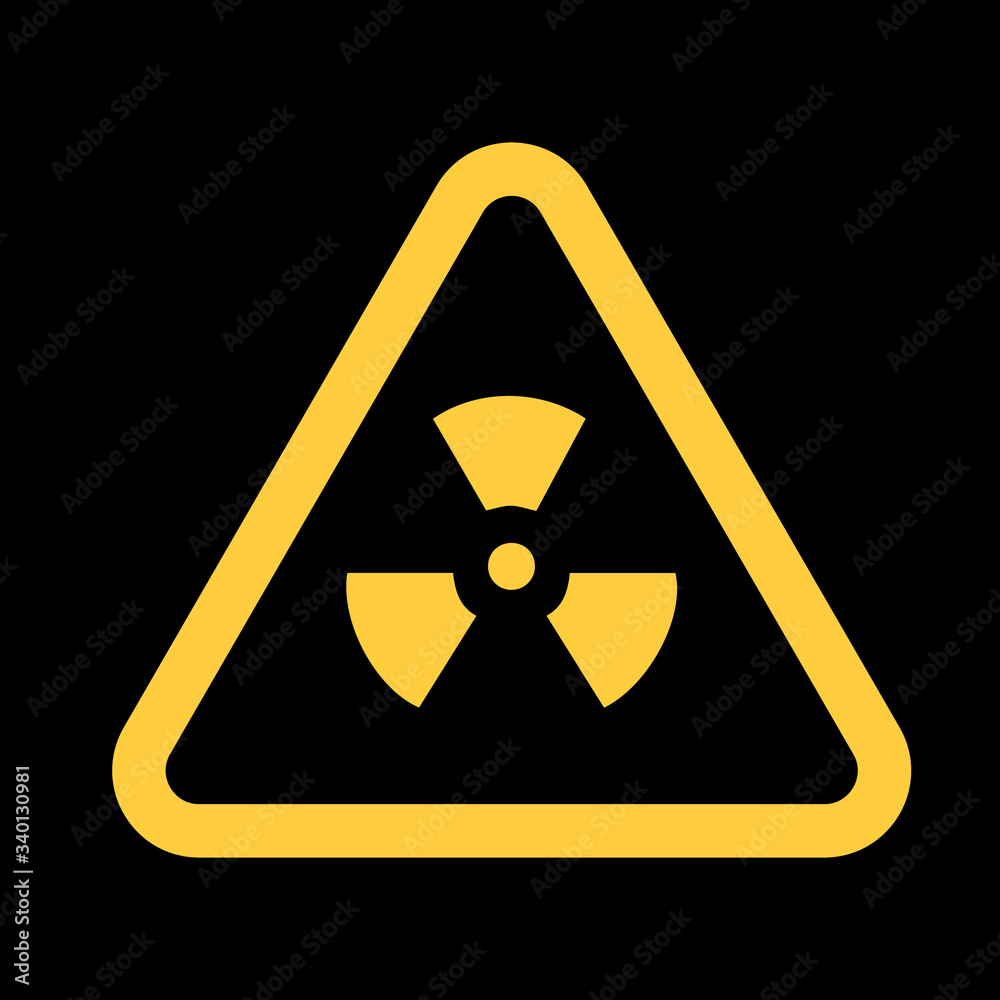 Radioactive warning sign, vector illustration Radioactive warning sign, vector illustration