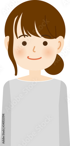 若い女性正面