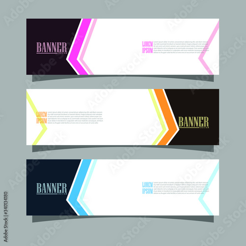 Vector abstract geometric design banner web template. Modern design. Vector illustration