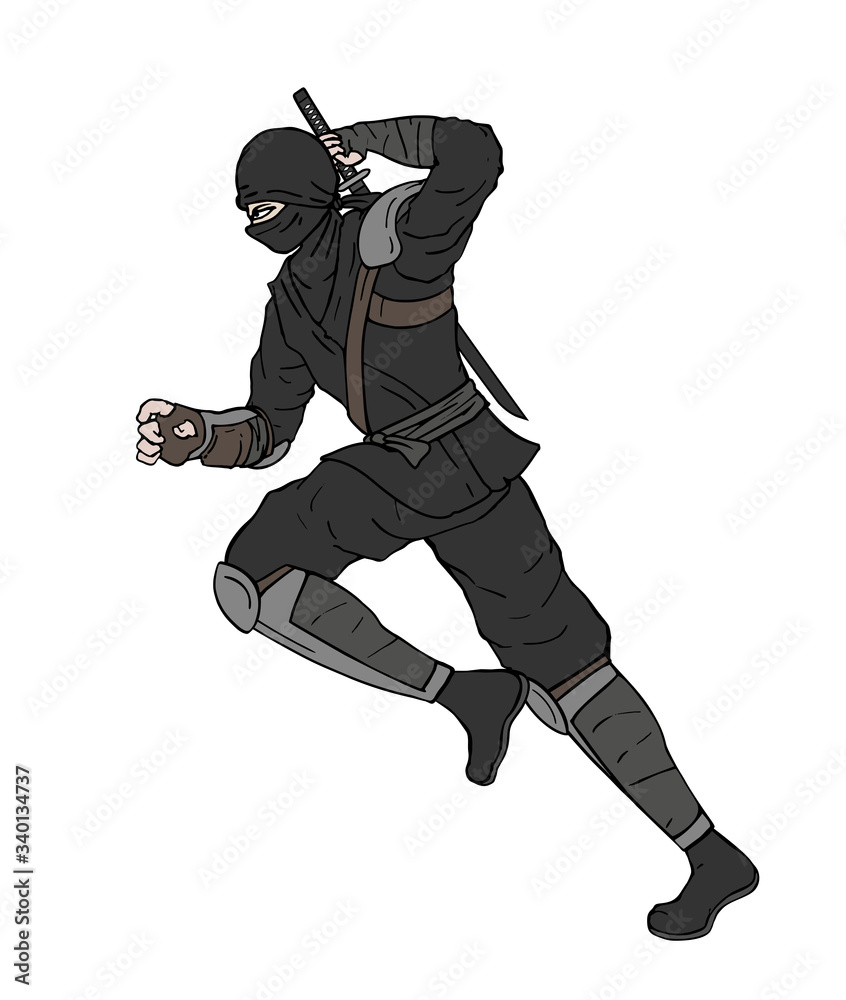 Creative design of ninja running Creative design of ninja running