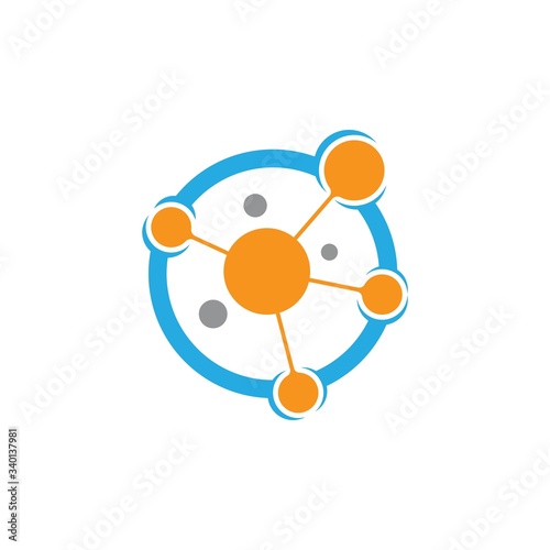 Molecule logo template vector icon