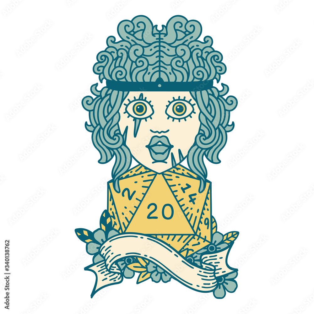 human barbarian with natural twenty dice roll illustration human barbarian with natural twenty dice roll illustration