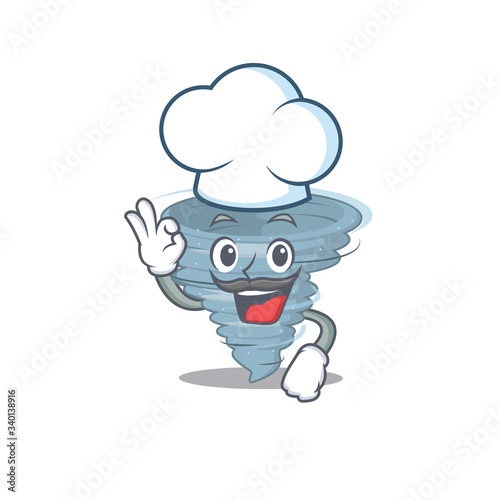 Wallpaper Mural Tornado chef cartoon design style wearing white hat Torontodigital.ca