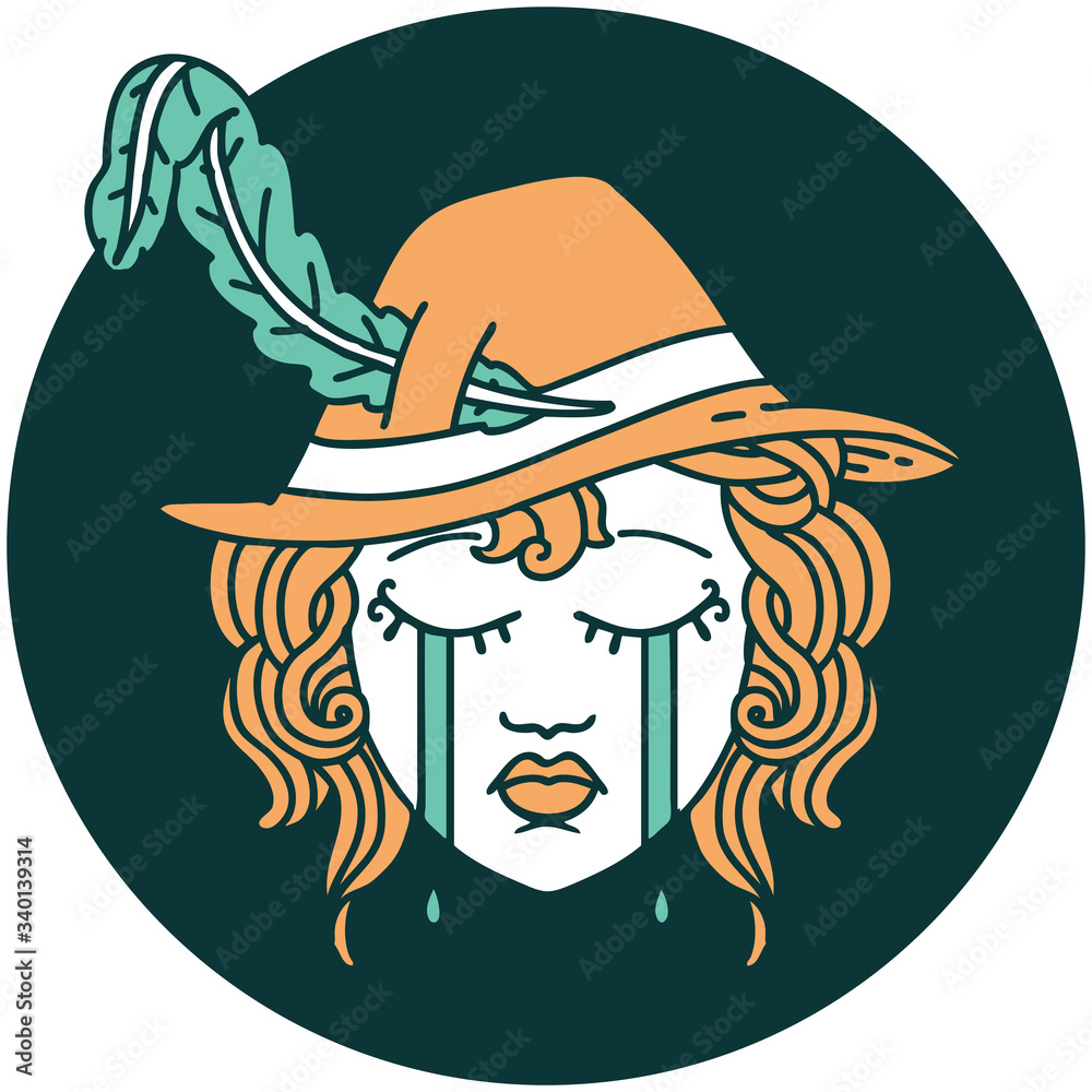 Obraz premium crying human bard icon