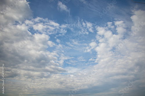 Beautiful blue sky with clouds