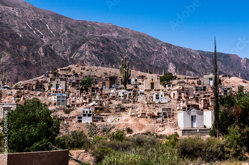 cemetery in the hills maimara city argentina photo