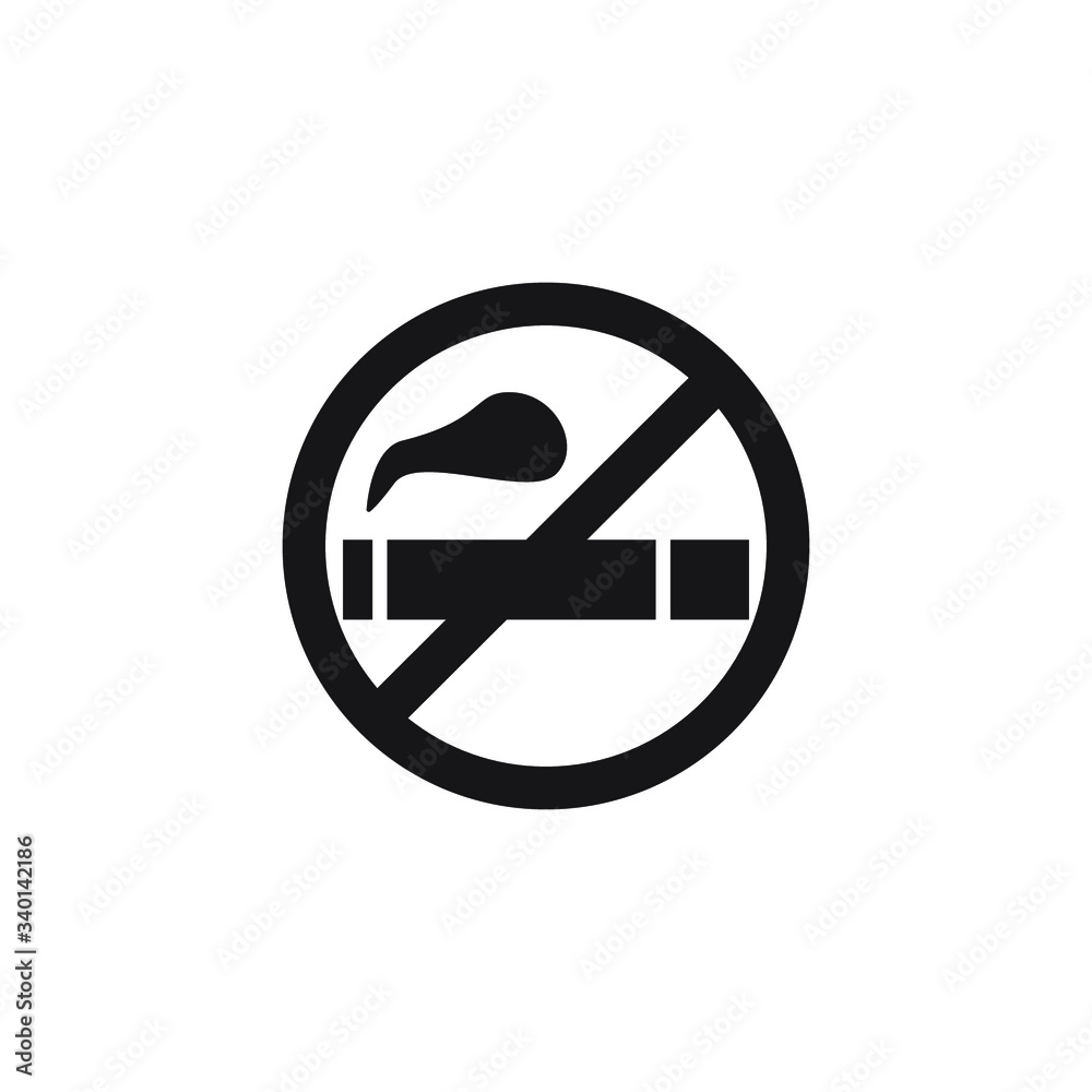 no smoking glyph isolated on white background no smoking glyph isolated on white background