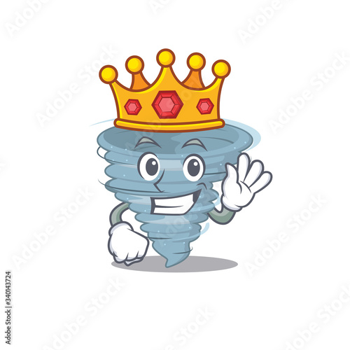 A Wise King of tornado mascot design style