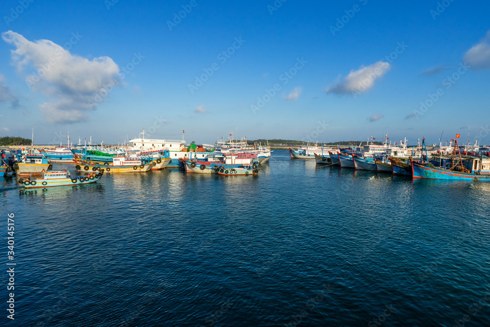 Harbor of Phu Qui island, Binh Thuan, Vietnam