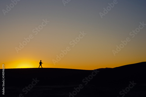 ナミブ砂漠の夕景