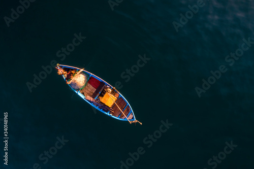 Aerial view of beach at Nha Trang bay, Khanh Hoa, Vietnam.