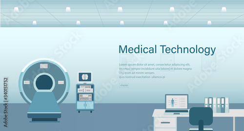 Medical banner with MRI machine