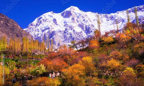 Autumn season in Hunza Valley  Pakistan