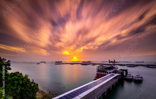Photography Singapore 2018 Sunrise at Marina South Pier located in Marina South, Singapore