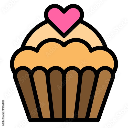 Cupcake or Muffin, Baked good vector icon