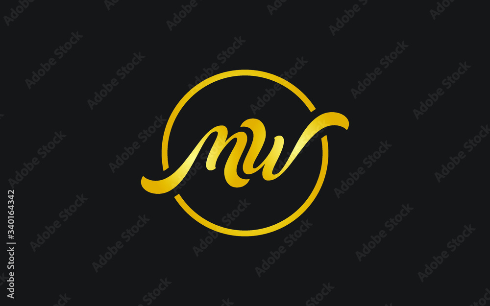 MW or WM and M, W Uppercase Cursive Letter Initial Logo Design, Vector Template MW or WM and M, W Uppercase Cursive Letter Initial Logo Design, Vector Template