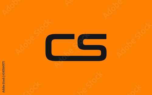 CS or SC and C, S Uppercase Letter Initial Logo Design, Vector Template