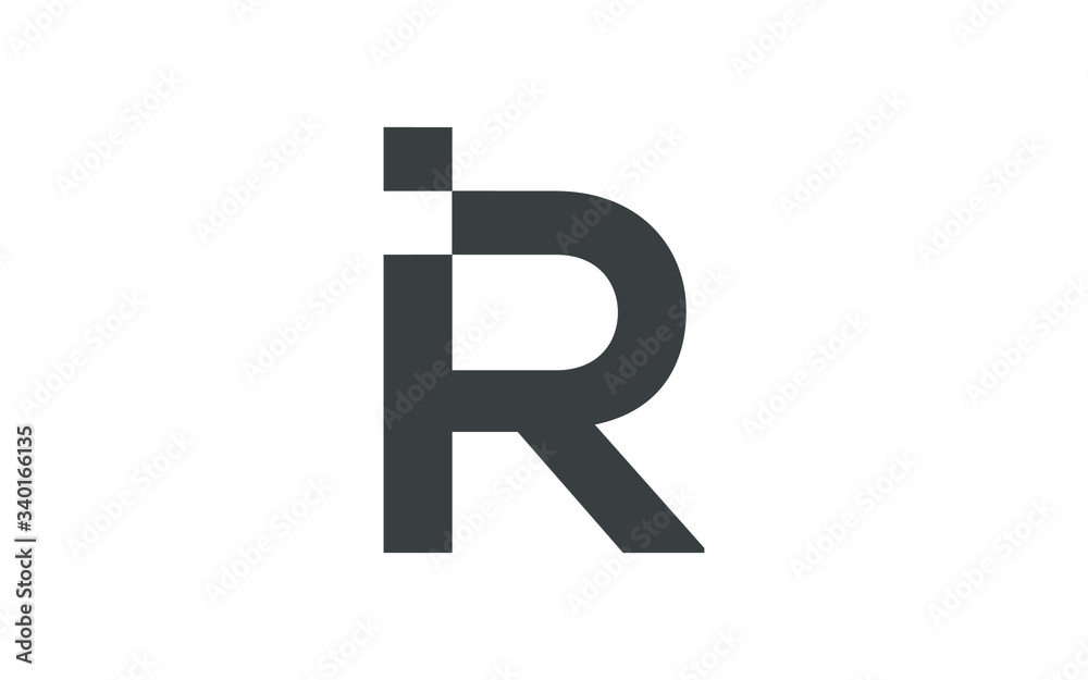 IR or RI and I, R Uppercase Letter Initial Logo Design, Vector Template IR or RI and I, R Uppercase Letter Initial Logo Design, Vector Template