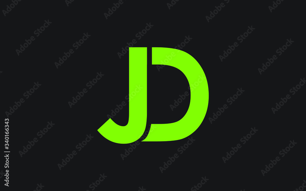 JD or DJ and J, D Uppercase Letter Initial Logo Design, Vector Template JD or DJ and J, D Uppercase Letter Initial Logo Design, Vector Template