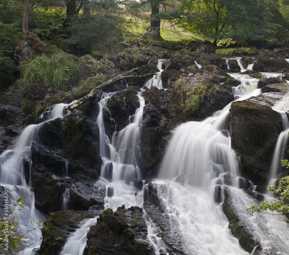 Obraz premium Slow waterfall trees