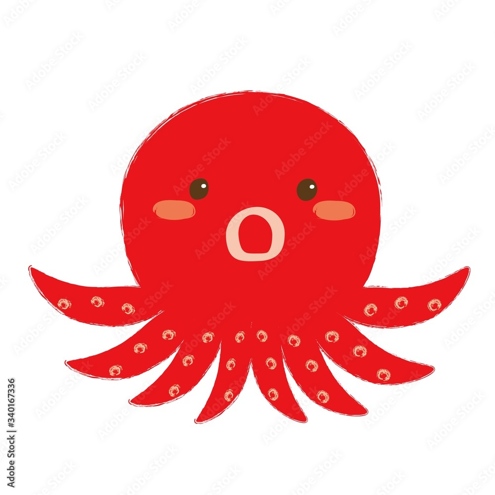 Obraz premium タコのイラスト