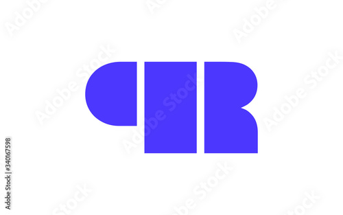 Free Download PR or RP and P, R Uppercase Letter Initial Logo Design, Vector Template - GFXLoad