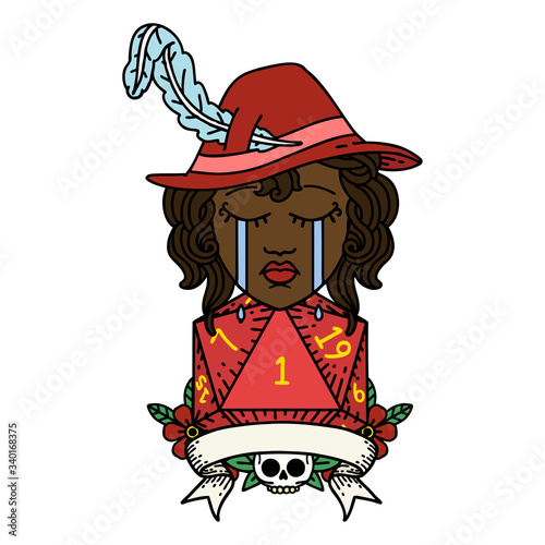 human bard character face illustration