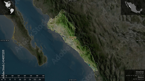 Sinaloa, Mexico - composition. Satellite