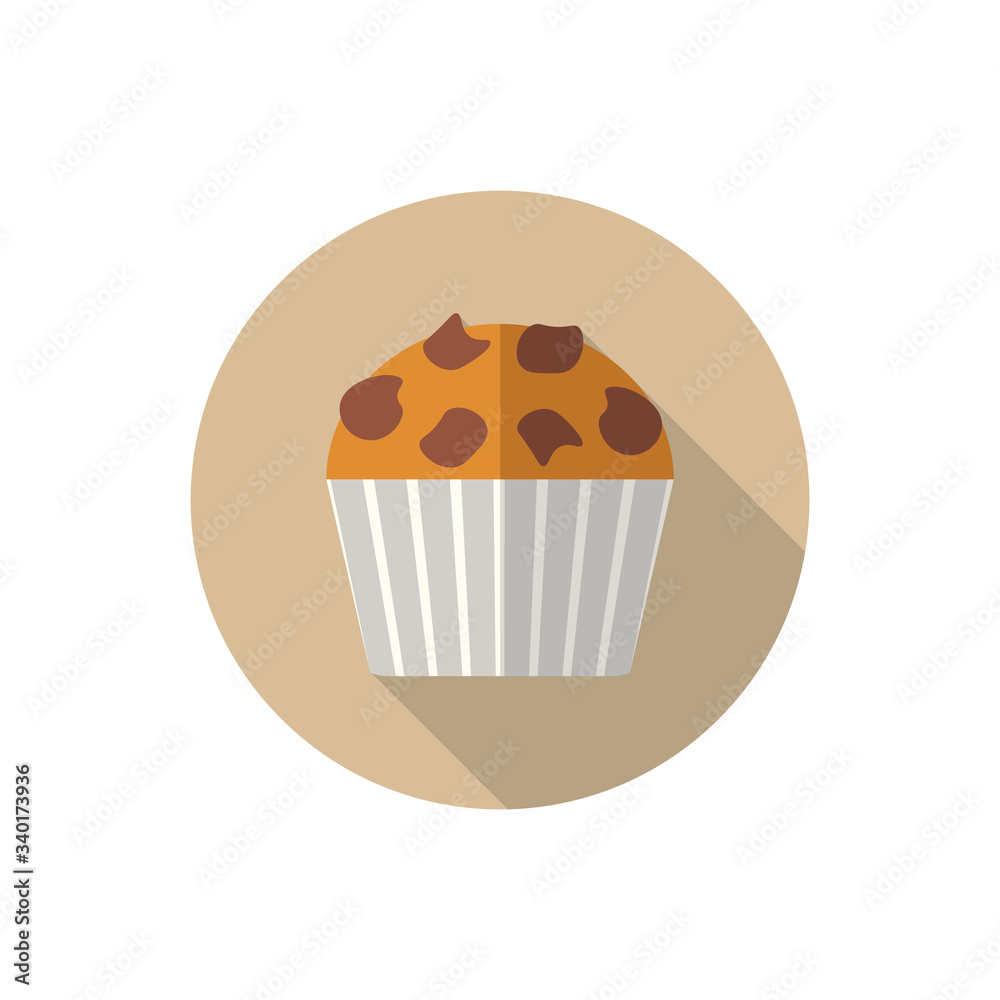flat design vector muffin flat design vector muffin