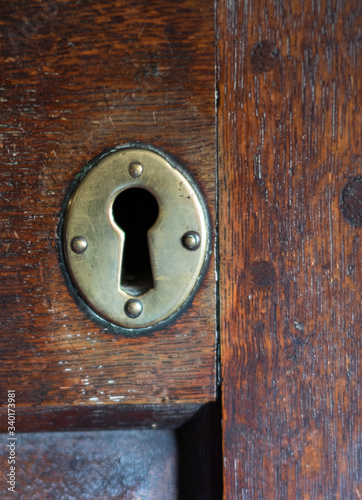 Brass keyhole