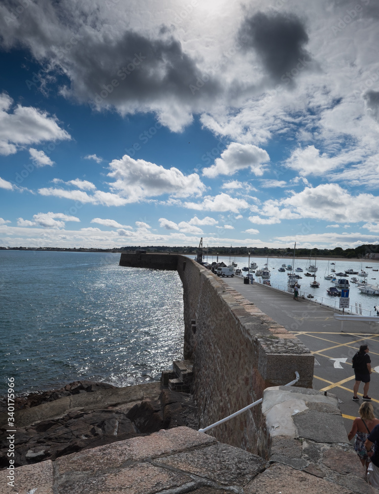 Jersey harbour wall