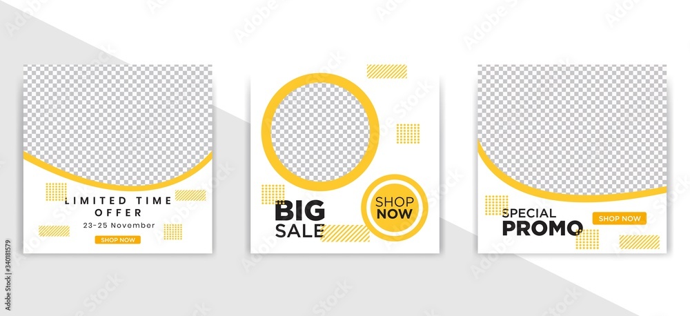 Vector social media set of business presentation template. Minimal square pack blog postsor info banner with simple editable. Can used for flyer campaign Vector social media set of business presentation template. Minimal square pack blog postsor info banner with simple editable. Can used for flyer campaign
