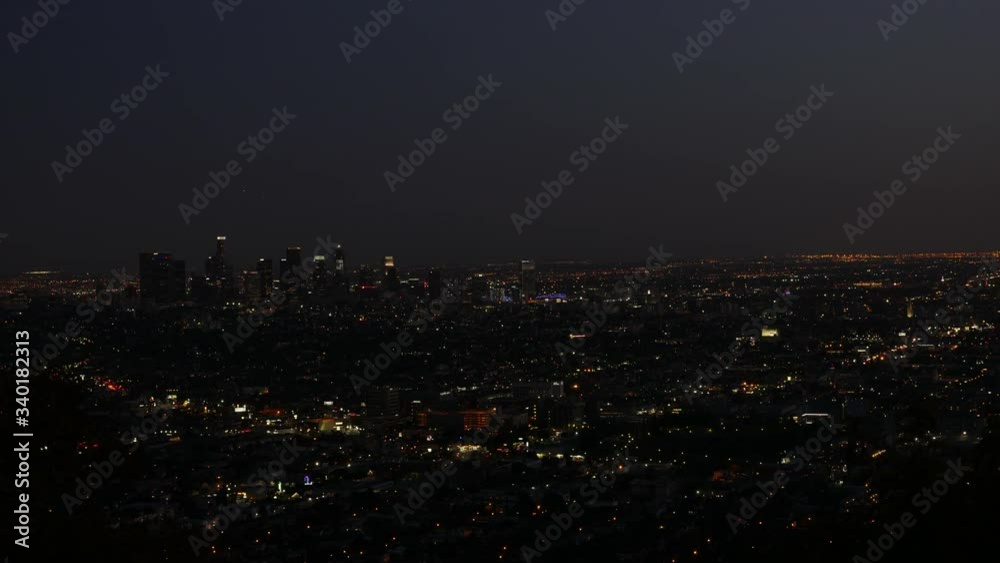 Downtown Los Angeles sunset time lapse with traffic in California USA shot in 4k high resolution Downtown Los Angeles sunset time lapse with traffic in California USA shot in 4k high resolution