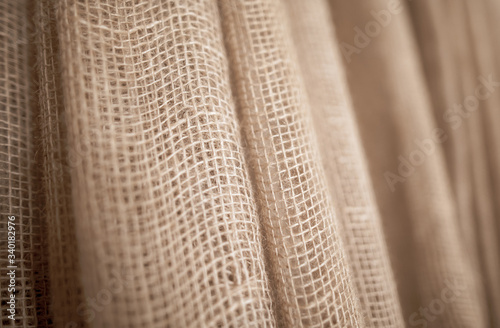 Old burlap fabric as a texture.