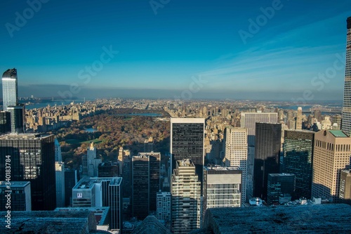 New York aerial view Central Park