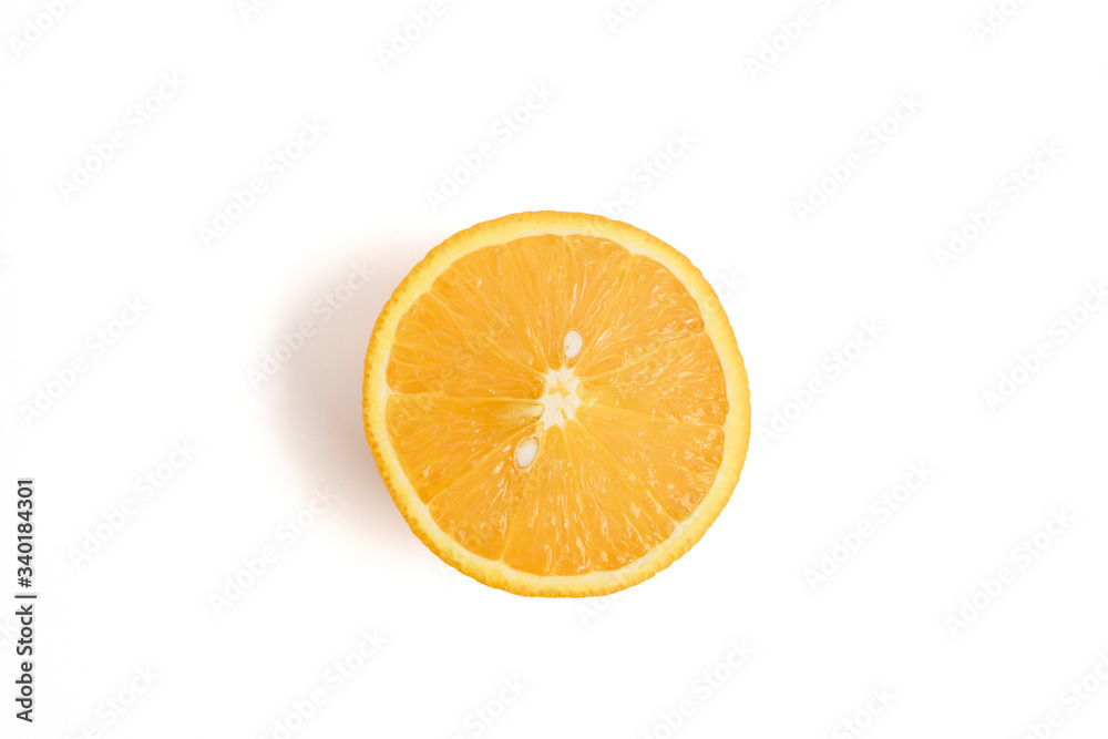 orange slice, clipping path, isolated on white background full depth of field orange slice, clipping path, isolated on white background full depth of field
