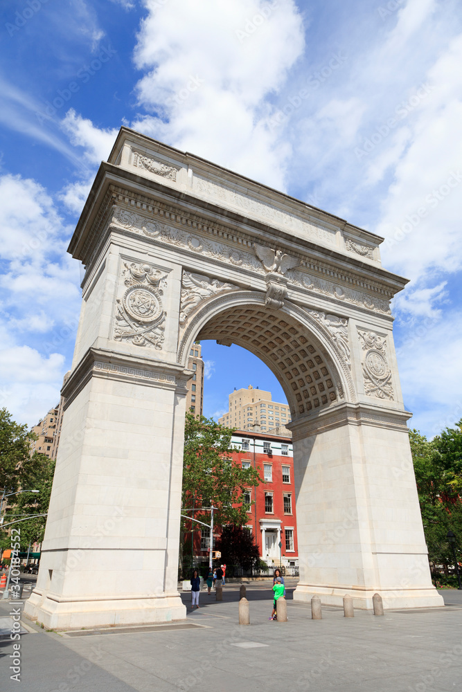 Washington Square Arch, Washington Square Park in New York