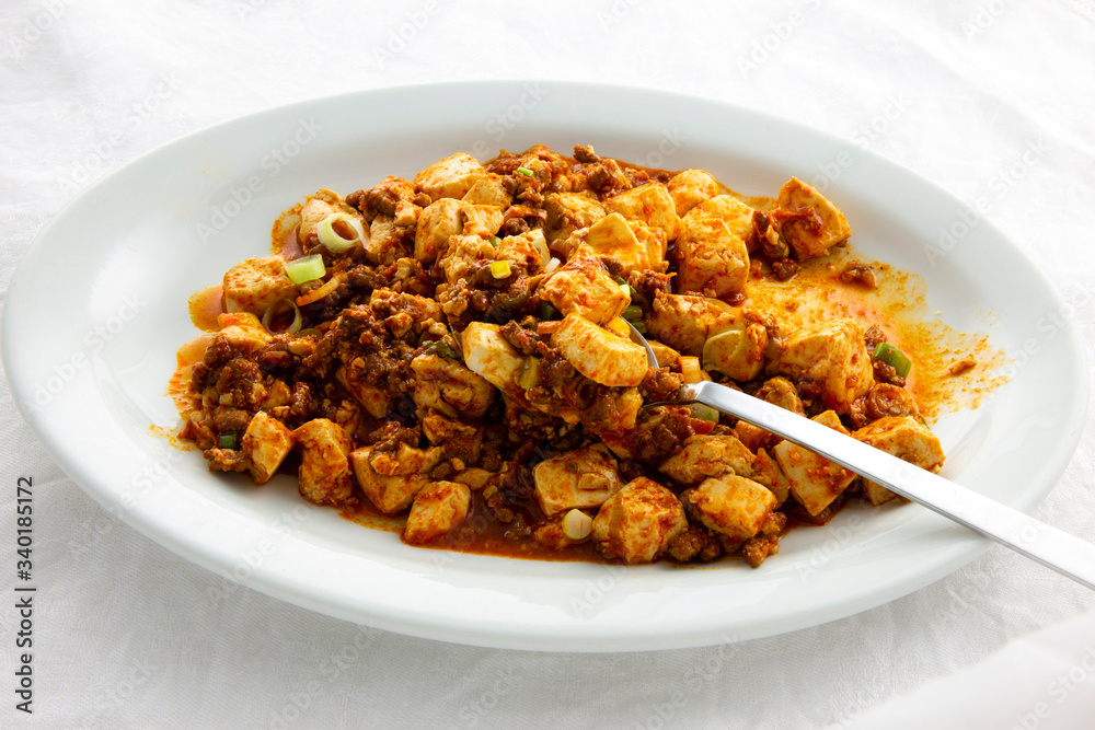 Mapo tofu with Chinese douban paste Mapo tofu with Chinese douban paste