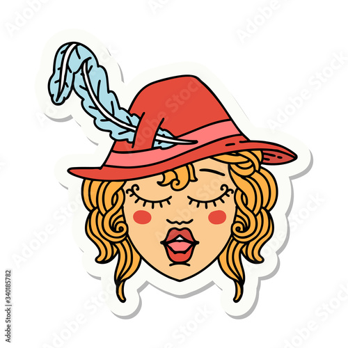 human bard character sticker