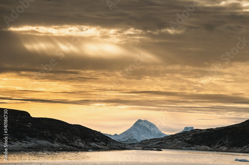 Icebergs at Sunset. Disko Bay, Western Greenland.  © Uryadnikov Sergey