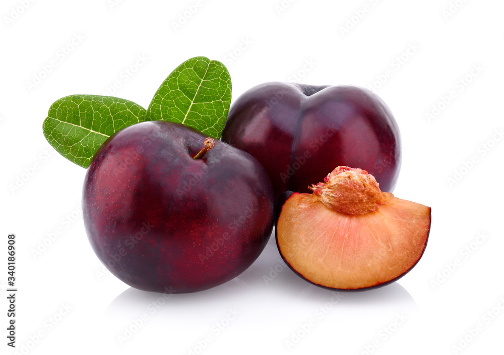 plum isolated on white background