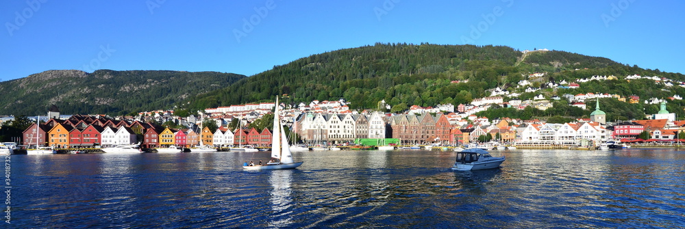 landscape of Bergen in Norway