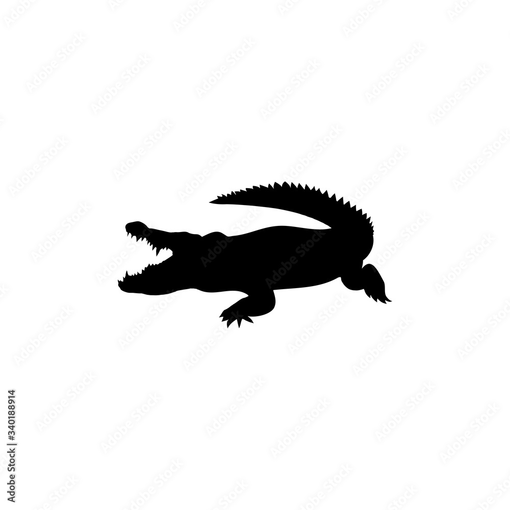 Crocodile icon symbol isolated on white background Crocodile icon symbol isolated on white background
