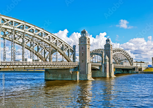 The Bolsheokhtinsky Bridge (Emperor Peter the Great). St. Petersburg. Russia © aphonua