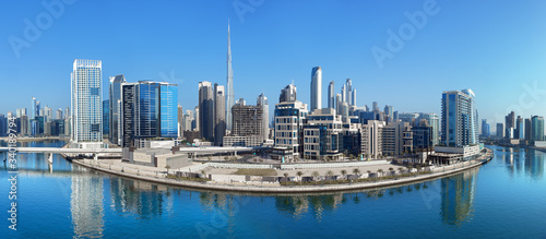 Amazing view on Dubai futuristic skyline center, Dubai, United Arab Emirates