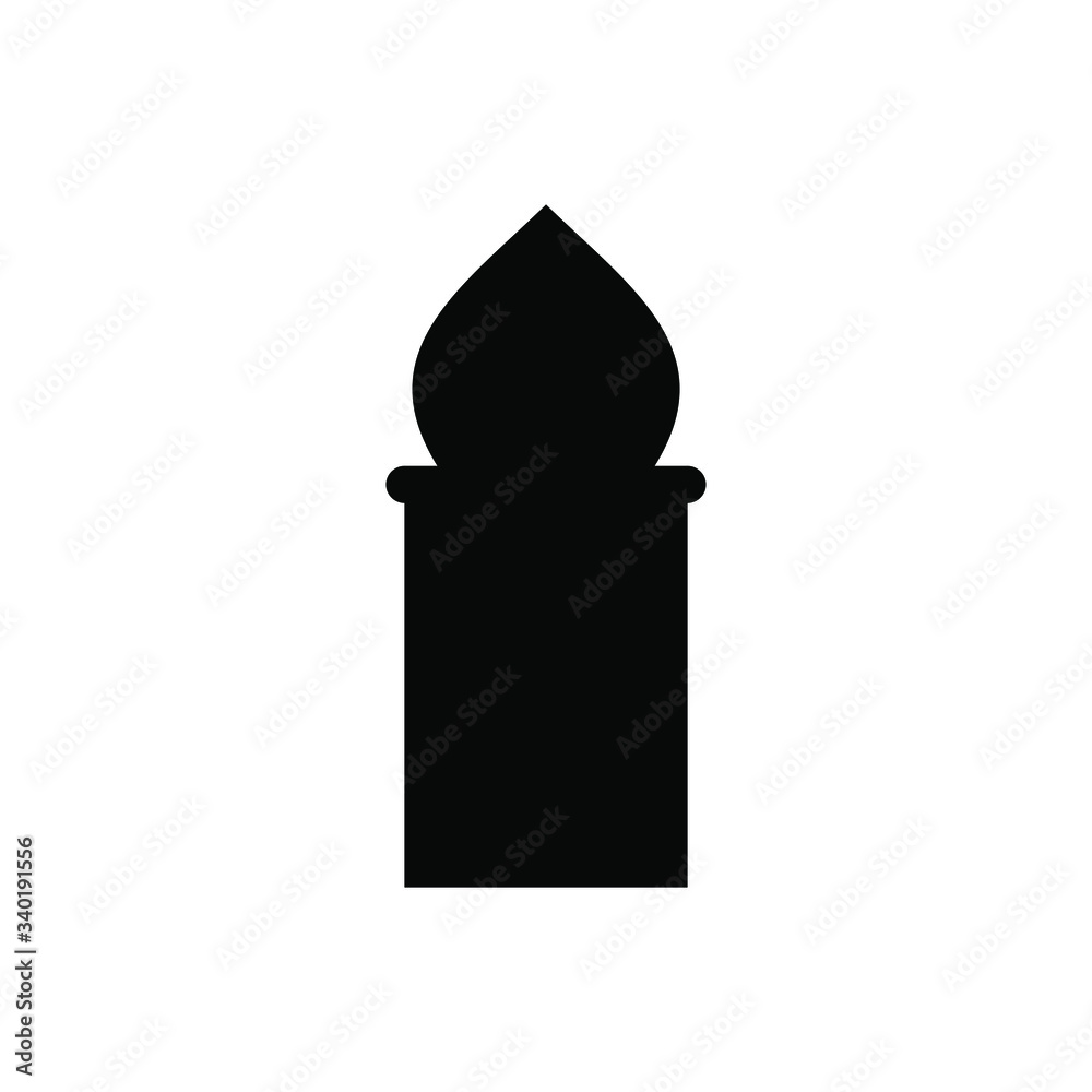 The mosque door icon design is isolated on a white background. Vector illustration. EPS 10. The mosque door icon design is isolated on a white background. Vector illustration. EPS 10.