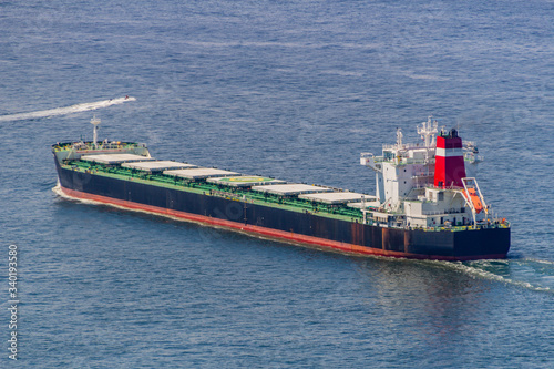 oil tanker sailing in the guanabara bay in rio de janeiro.