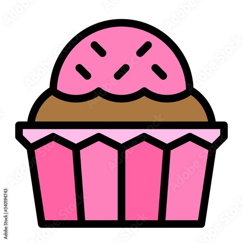 Cupcake or Muffin, Baked good vector icon