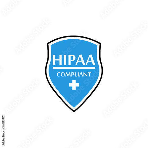 Free Download HIPAA Compliance Icon Graphic with Medical Symbol isolated on white background - GFXLoad